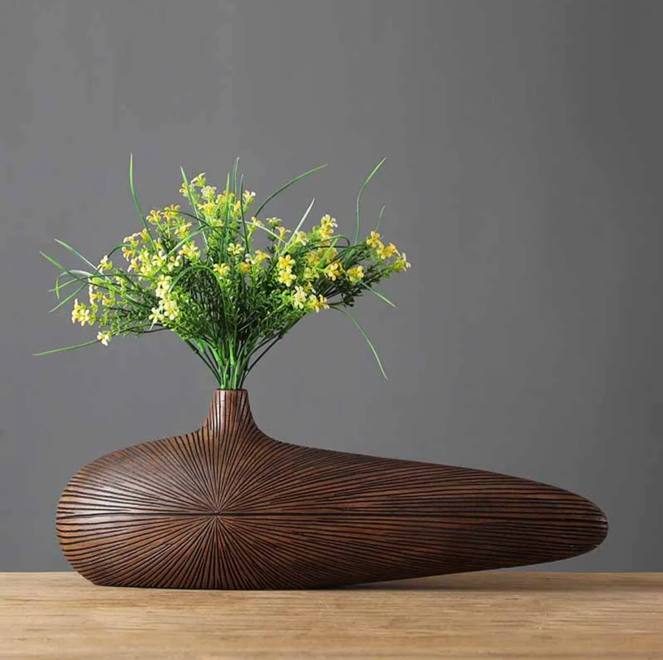 BowLift | ClayAura Sahara Sculptured Vase | Handmade | Modern Decor for Home | Elegant Design