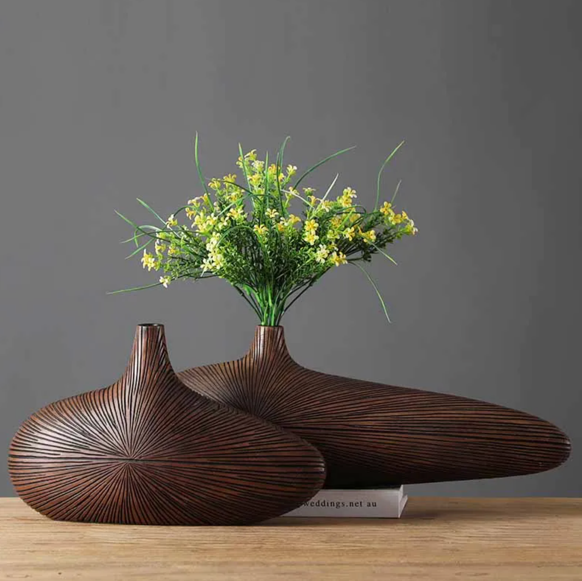 BowLift | ClayAura Sahara Sculptured Vase | Handmade | Modern Decor for Home | Elegant Design