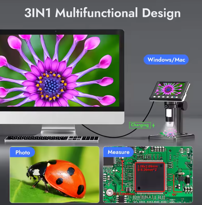 BowLift | Digital Microscope with 4.3'' Display – 1000X Magnification
