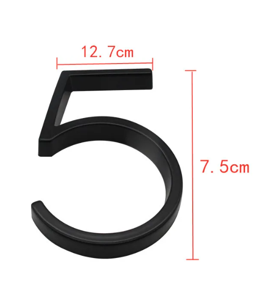 BowLift | LumiMark Black House Number | Weatherproof | Modern Design | Outdoor Decoration | Easy Installation