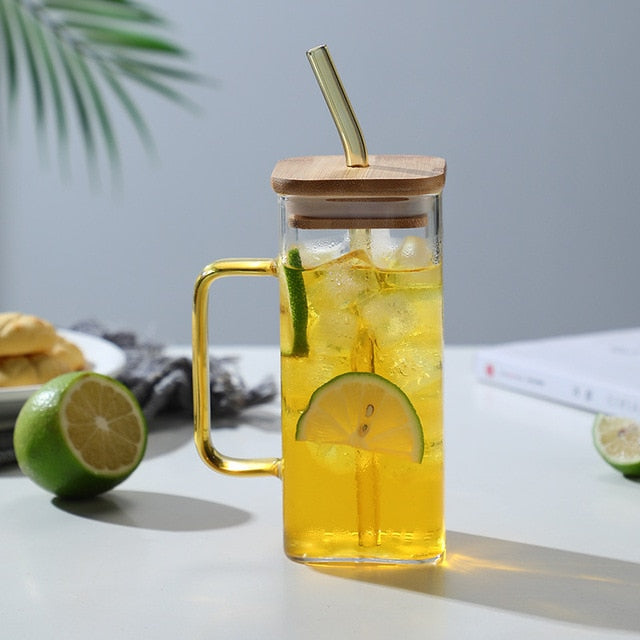 BowLift | Stylish Square Large Capacity Mug with Straw
