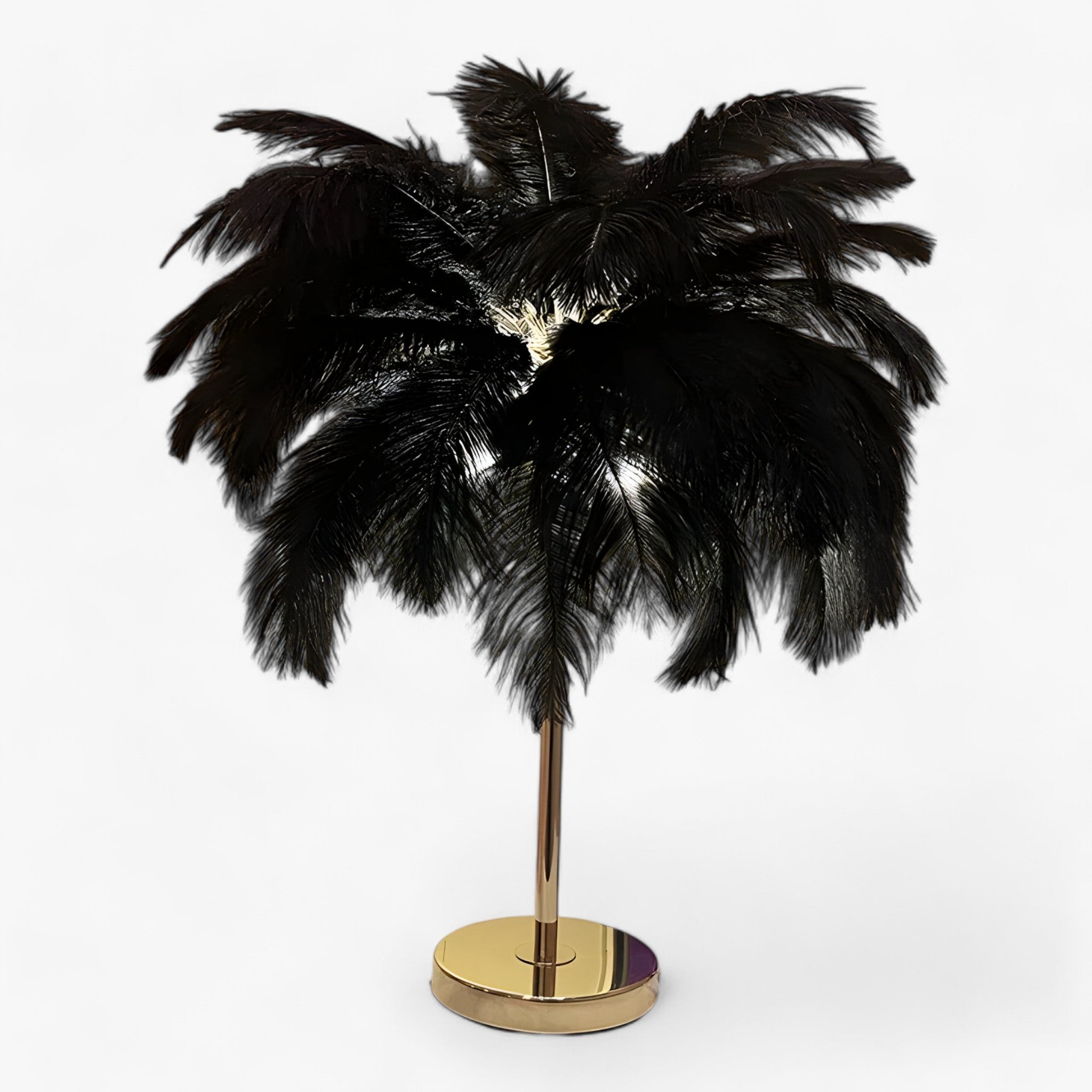 BowLift | FeatherGlow | Table lamp with touch control - LED with feathers for weddings and room decoration