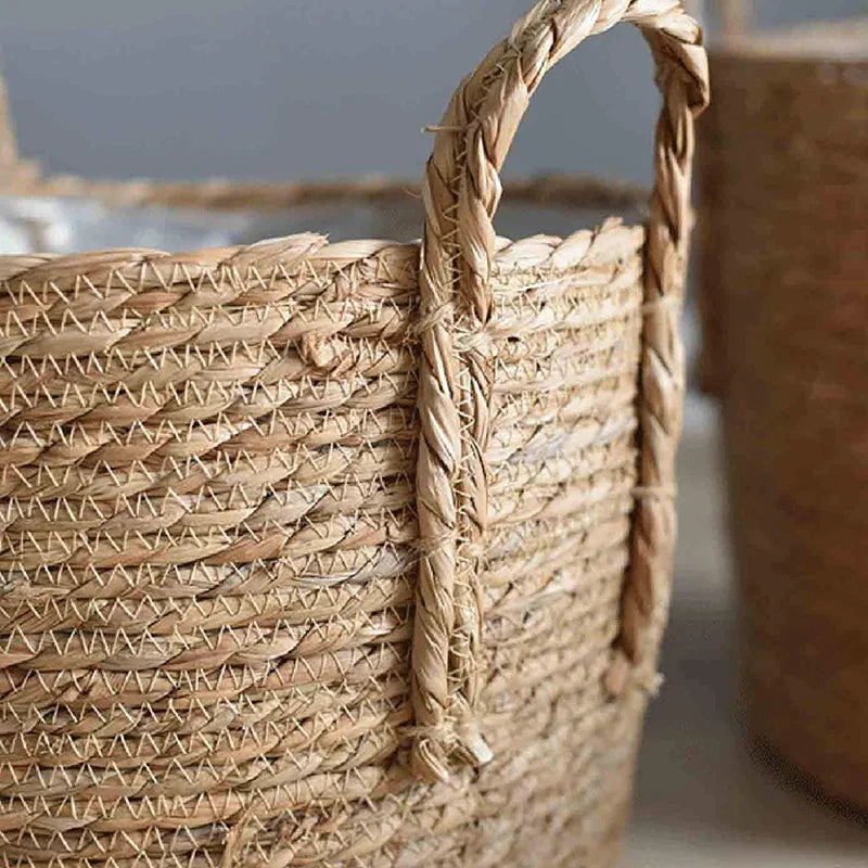 BowLift | Nordic Extra Large Straw Flower Pot Seaweed Storage Basket Potted Green Plant Flower Basket Hand Woven Floor Indoor Flower Pot