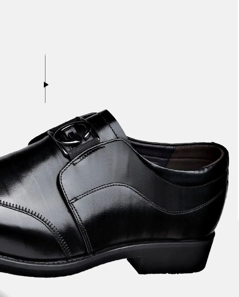 BowLift | Men's Leather Shoes Stylish Men's Shoes Pointed Oxford Wedding Leather Men's Dress Shoes Gentleman Office Man Shoe