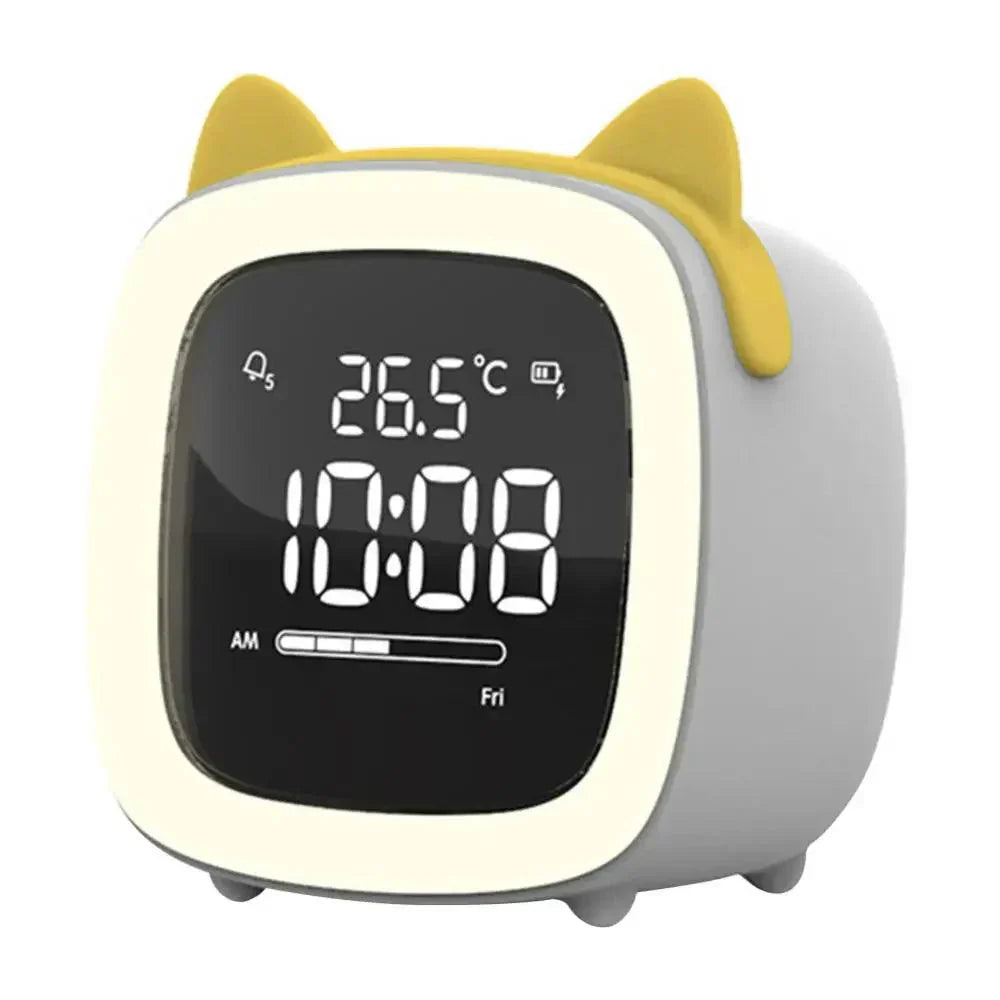 BowLift | Cartoon Bunny LED Alarm Clock with Night Light – Rechargeable, Cute Digital Display for Kids & Bedrooms