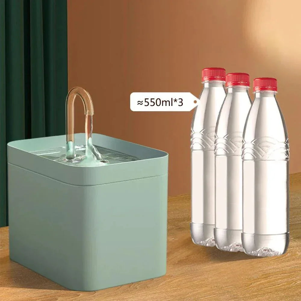 BowLift | Ultra-quiet Pet Water Fountain with Intelligent Filtration - 1.5 l Stainless Steel