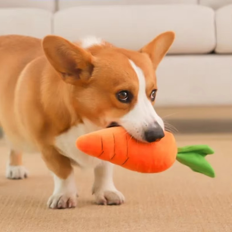 BowLift | Extra Large 29.5" Plush Carrot Sound Toy for Dogs