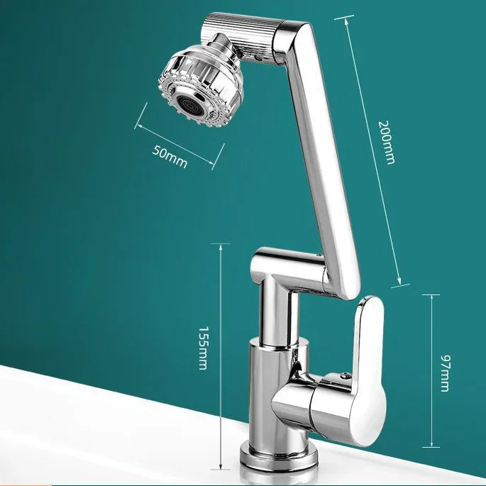 BowLift | Spray water protected mechanical universal swivel arm faucet