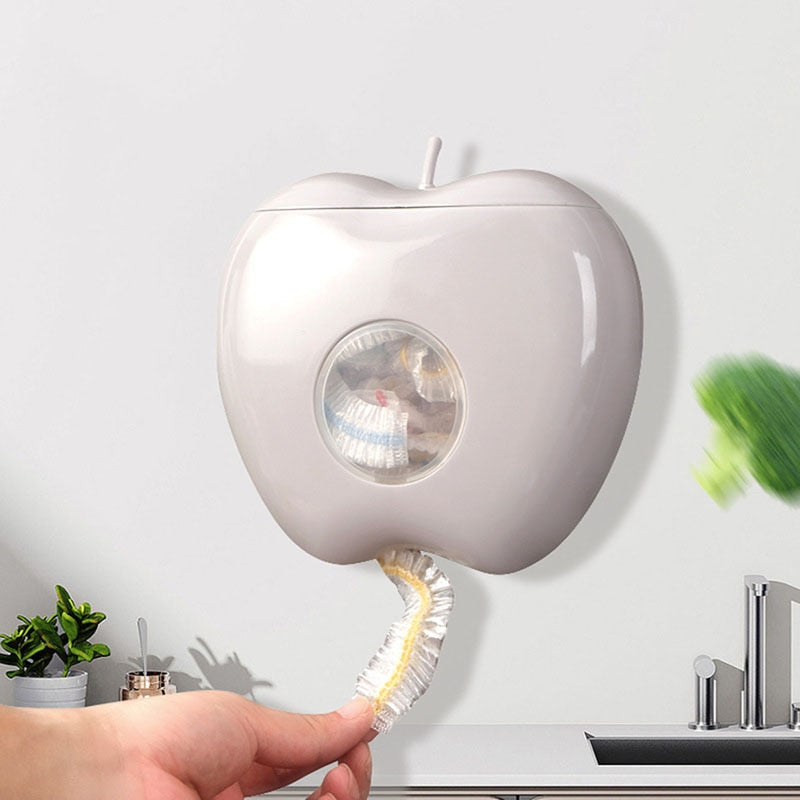 BowLift | Apple Shaped Wall Mounted Disposable Plastic Wrap Container