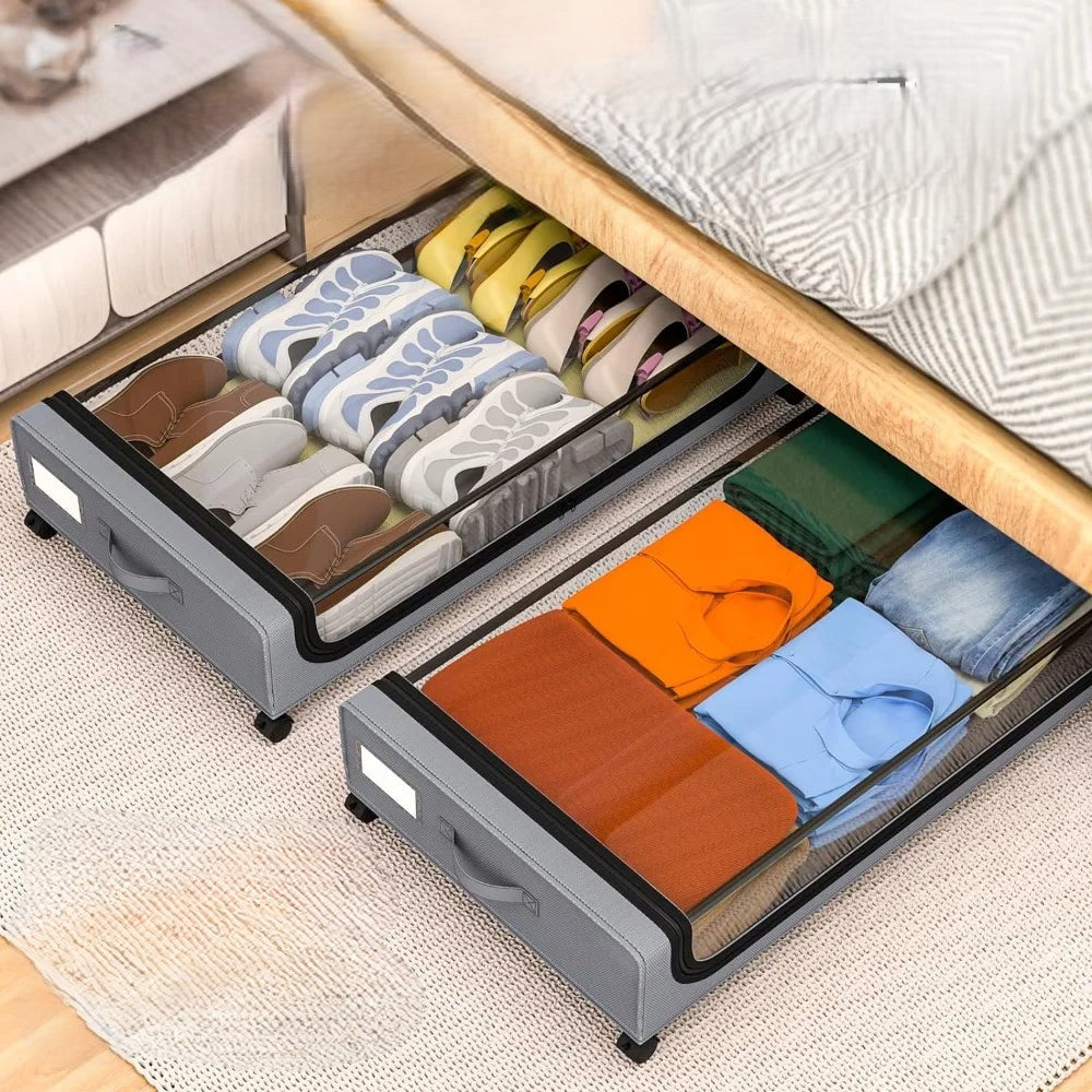 BowLift | Underbed Storage Stackable Wheeled Box Organizer