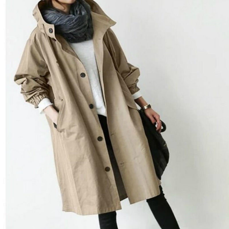 BowLift | Water and windproof women's trench coat with hood