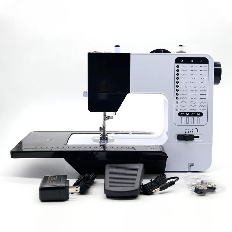 BowLift | T-Shirt Sewing Machine Double Needle Hemming Interlock Flat Lock 38 Stitch Household Multifunctional Electric Sewing Machine For Leather Use