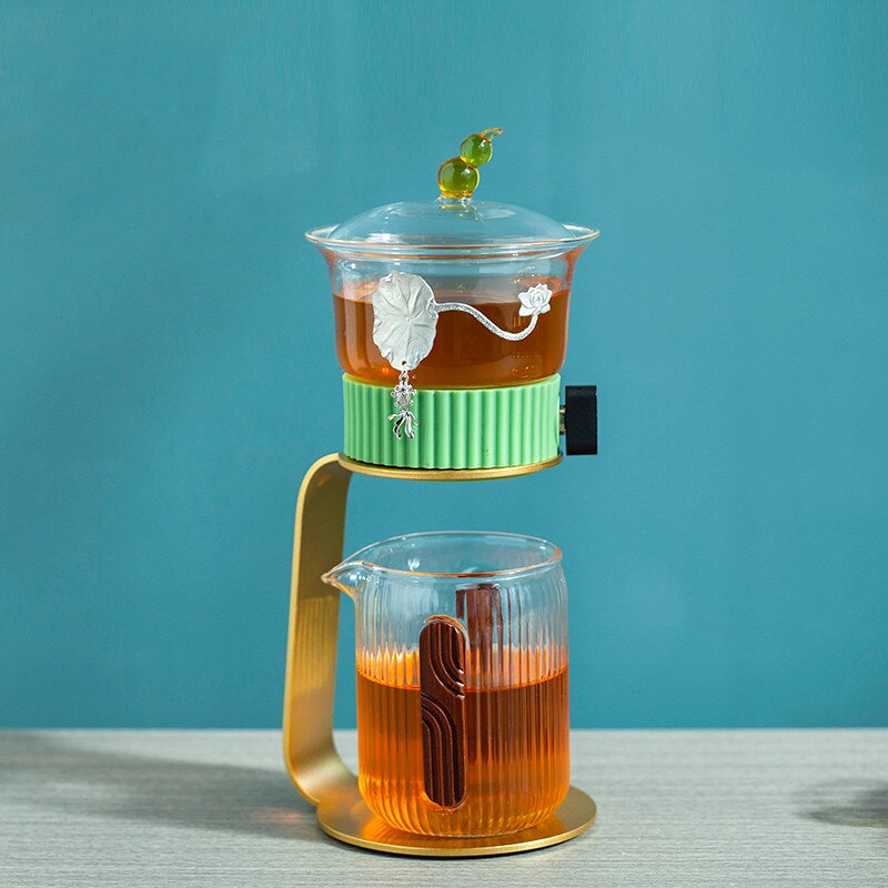 BowLift | Ancient Mystery Leaf Glass Teapot