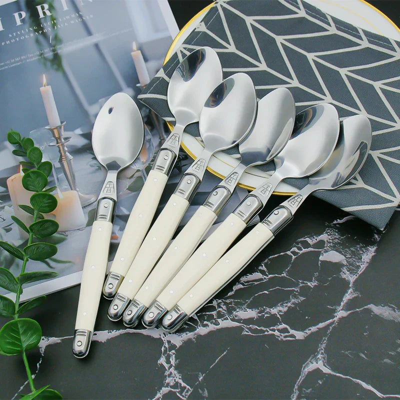BowLift | Cutlery Set Stainless Steel Ivory Handle Design