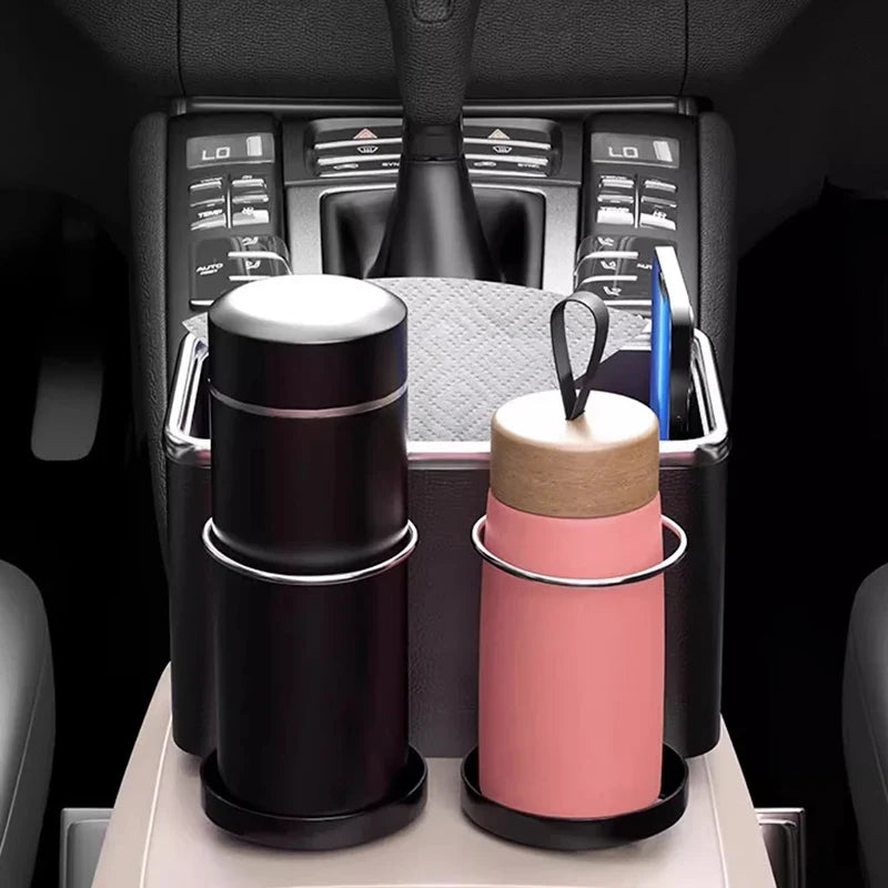 BowLift | Car Armrest Storage Organizer with Cup Holder
