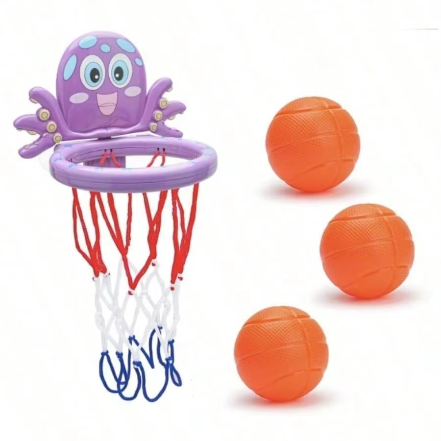 BowLift | Dinosaur Bath Basketball Hoop Toy Set for Toddlers with Three Balls