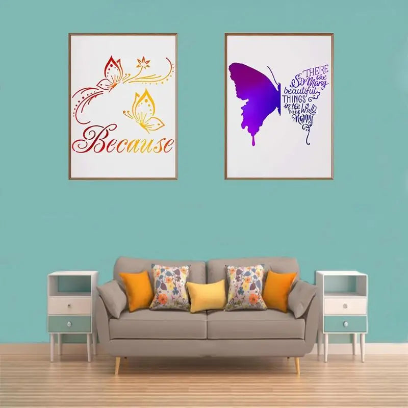 BowLift | FloraCraft Wings | Butterfly Stencil Set | 16 Designs for Creative DIY Projects