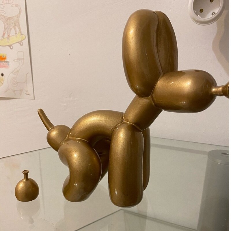 BowLift | Balloon Dog Sculpture, Balloon Art Statue, Mini Collectible Figurine, Home Decoration, Resin Figure, Desk Accessories, Room Decoration