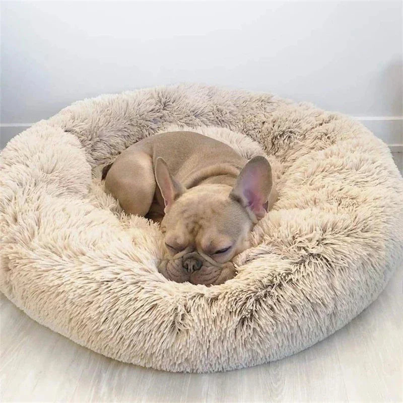 BowLift | CozyNest Plush Round Pet Bed – Washable & Non-Slip