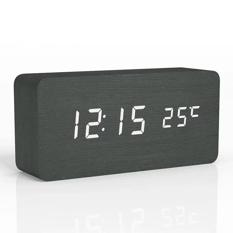 BowLift | Digital alarm clock made of wood | LED display | Modern design | Silent | Eco-friendly