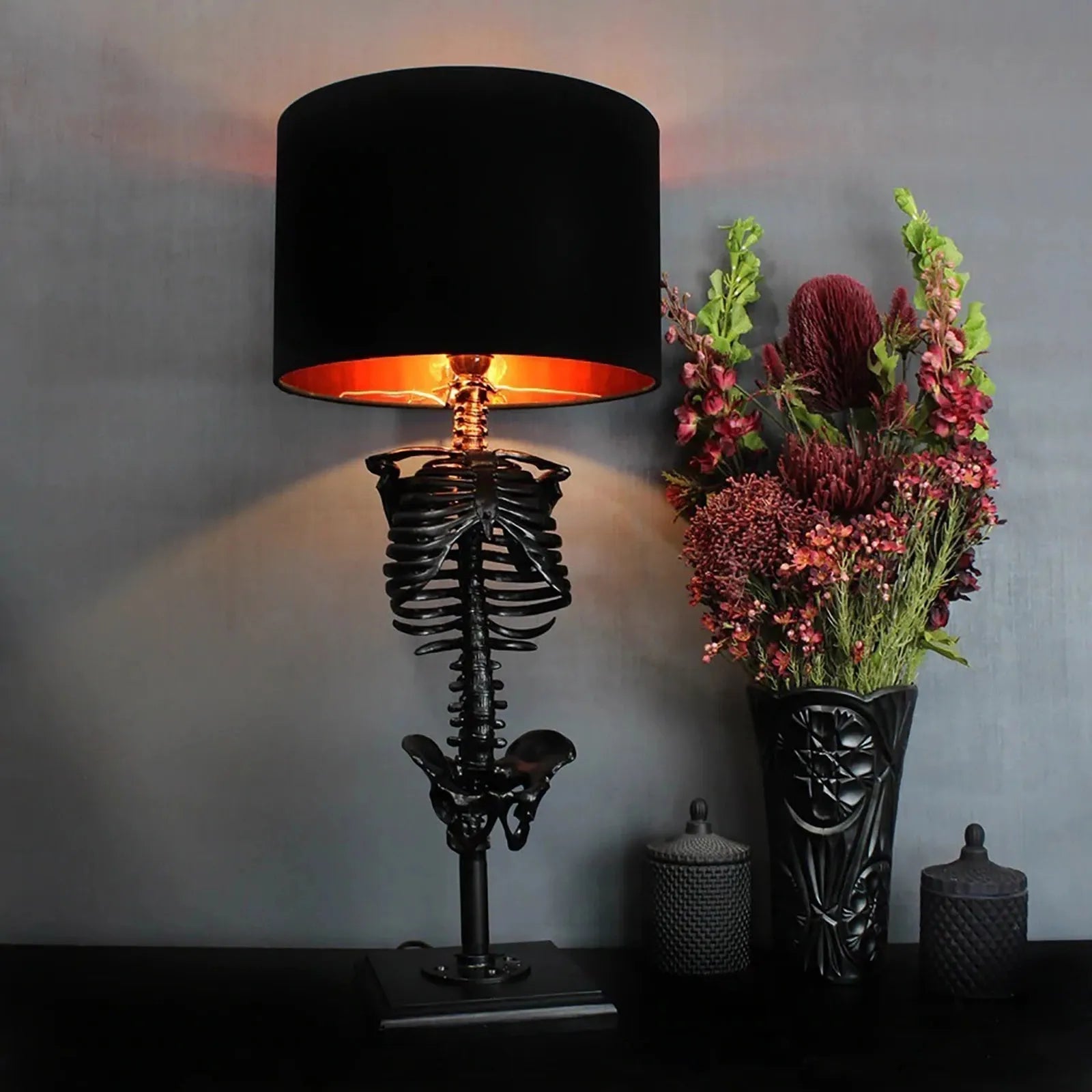 BowLift | Handcrafted Gothic Skeleton Table Lamp