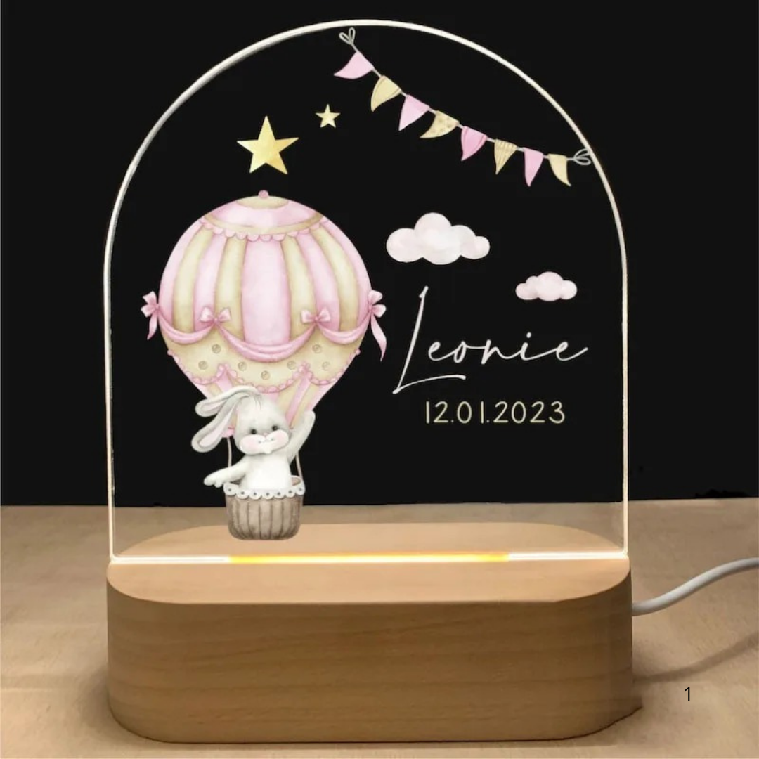 BowLift | Personal Night Light with Name – Soft Warm LED Lighting for Children