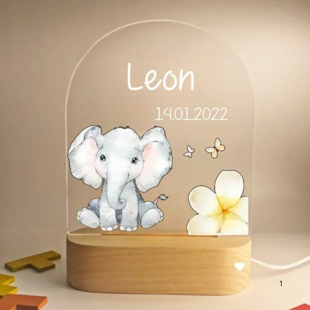 BowLift | Personal Night Light with Name – Soft Warm LED Lighting for Children