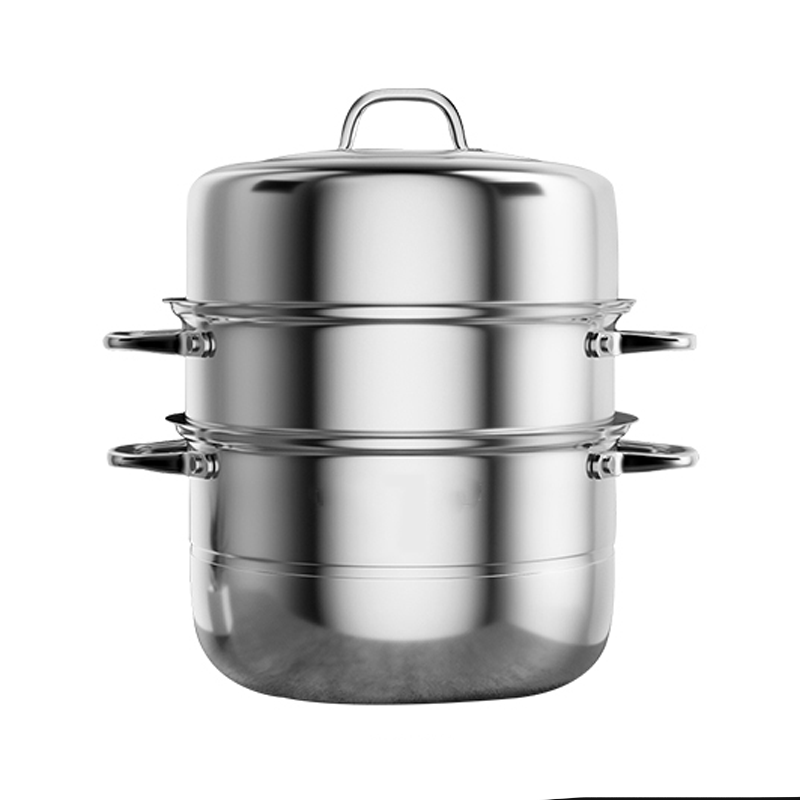 BowLift | Thickened Double-Layer Steamer 304 Stainless Steel Household Thickened Double-Layer Commercial Steamer For Induction Cooker Gas Stove