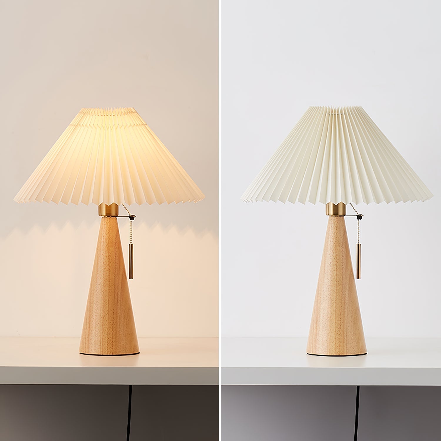 BowLift | AntiqueRadiance – Elegant Wood and Metal Table Lamp