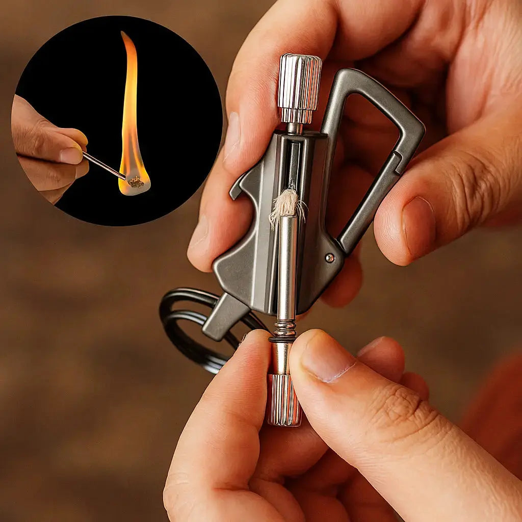 BowLift | Survival Fire Starter with Bottle Opener – Robust Matches for On the Go
