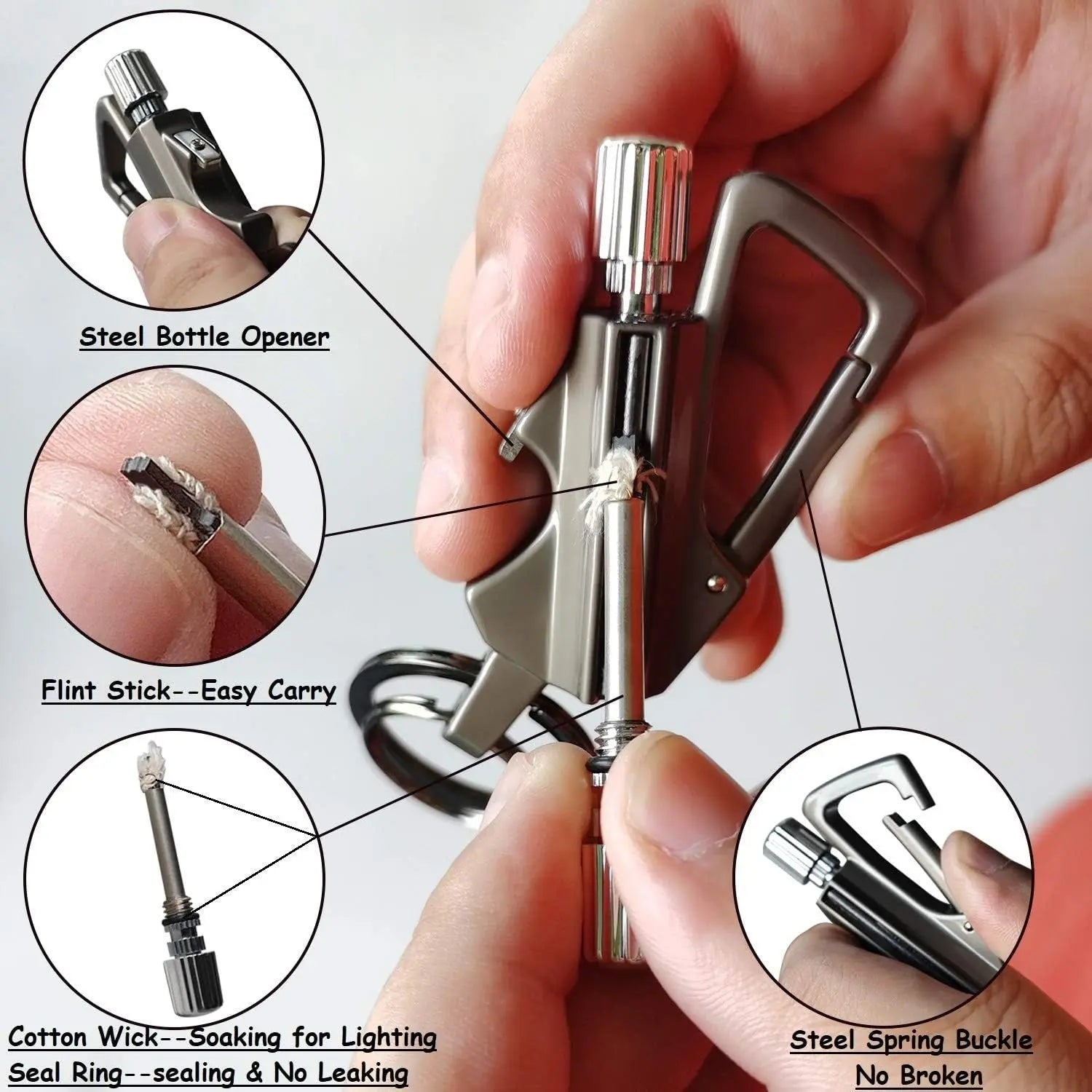 BowLift | Survival Fire Starter with Bottle Opener – Robust Matches for On the Go