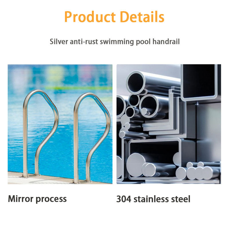 BowLift | Swimming Pool Ladder, 304 Stainless Steel Thickening, No Need For Pre-Embedded Drilling，One