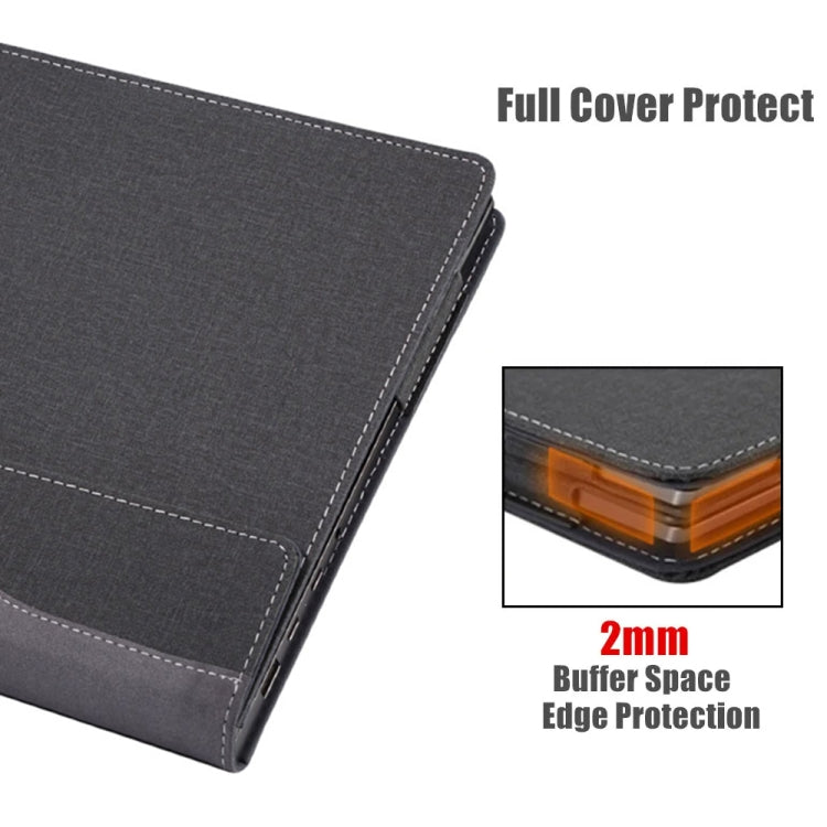 BowLift | For Samsung Galaxy Book 3 Pro 360 16 Inch Leather Laptop Anti-Fall Protective Case (Black)