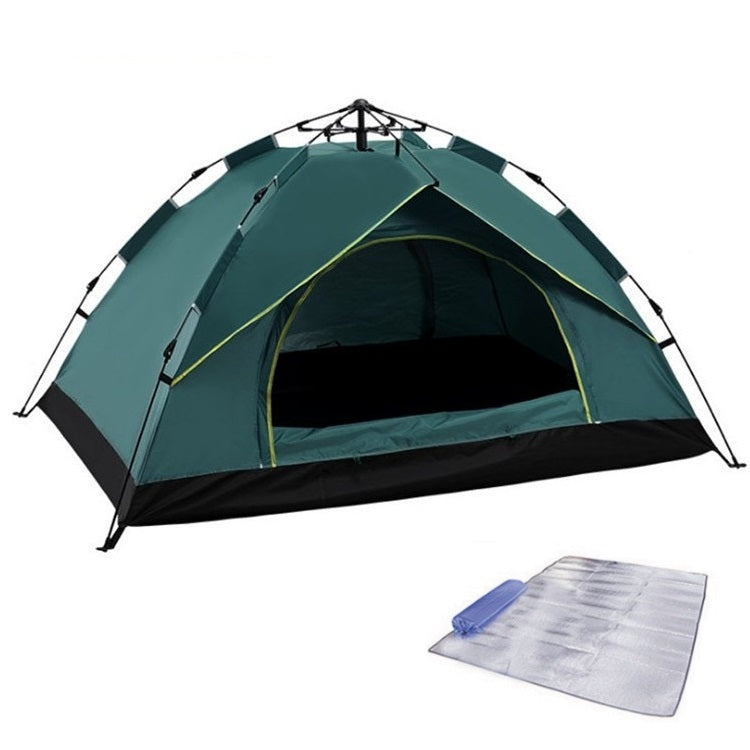 BowLift | TC-014 Outdoor Beach Travel Camping Automatic Spring Multi-Person Tent For 2 People (Green+Mat)