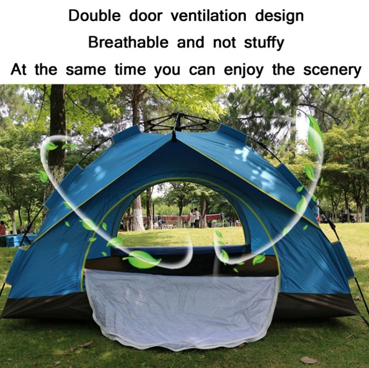 BowLift | TC-014 Outdoor Beach Travel Camping Automatic Spring Multi-Person Tent For 3-4 People (Blue+Mat)