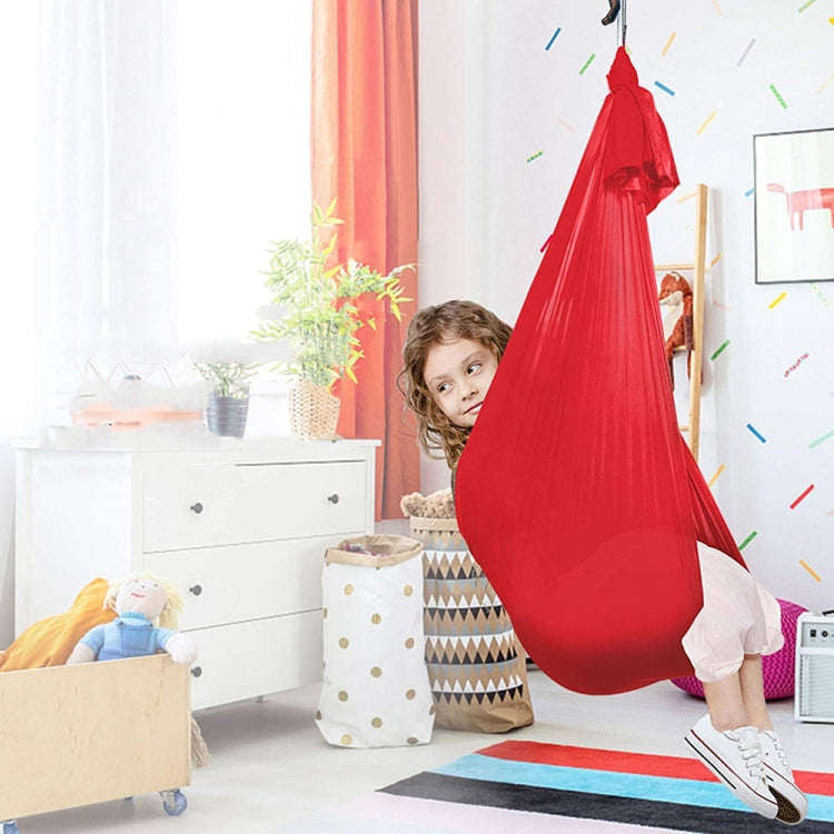 BowLift | Children Elastic Hammock Indoor Outdoor Swing, Size: 1.5x2.8m (Red)