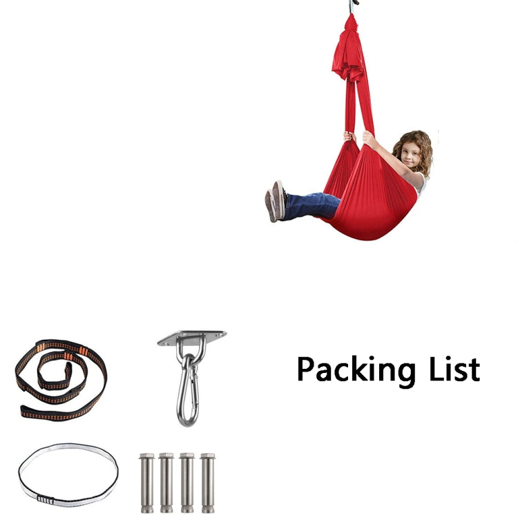 BowLift | Children Elastic Hammock Indoor Outdoor Swing, Size: 1.5x2.8m (Red)
