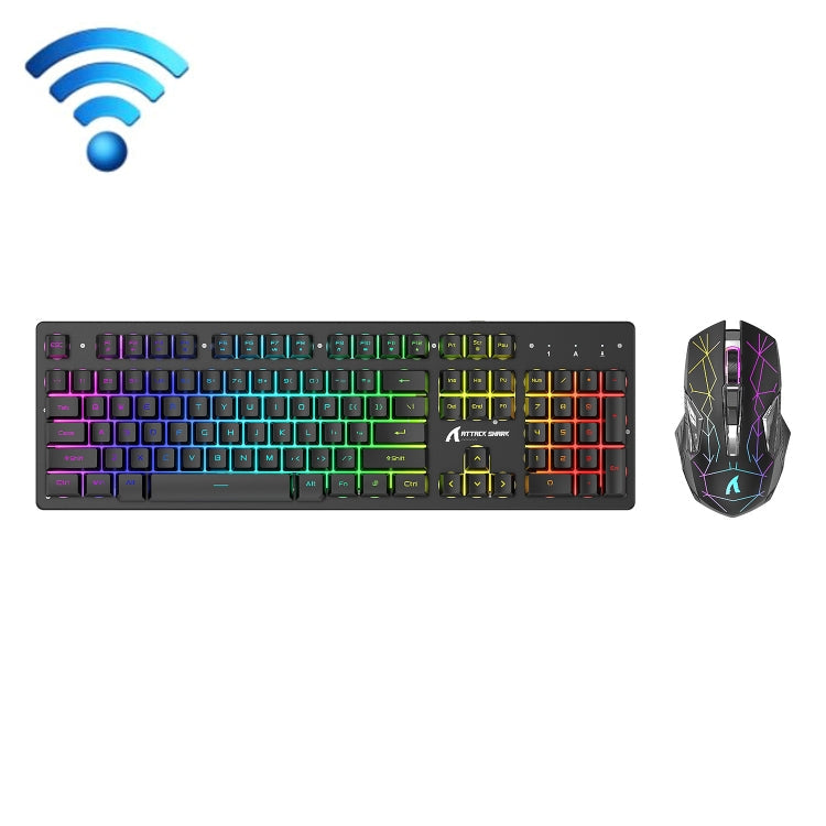BowLift | Attack Shark T3RGB RGB Illuminated Wireless Keyboard and Mouse Set (Black)