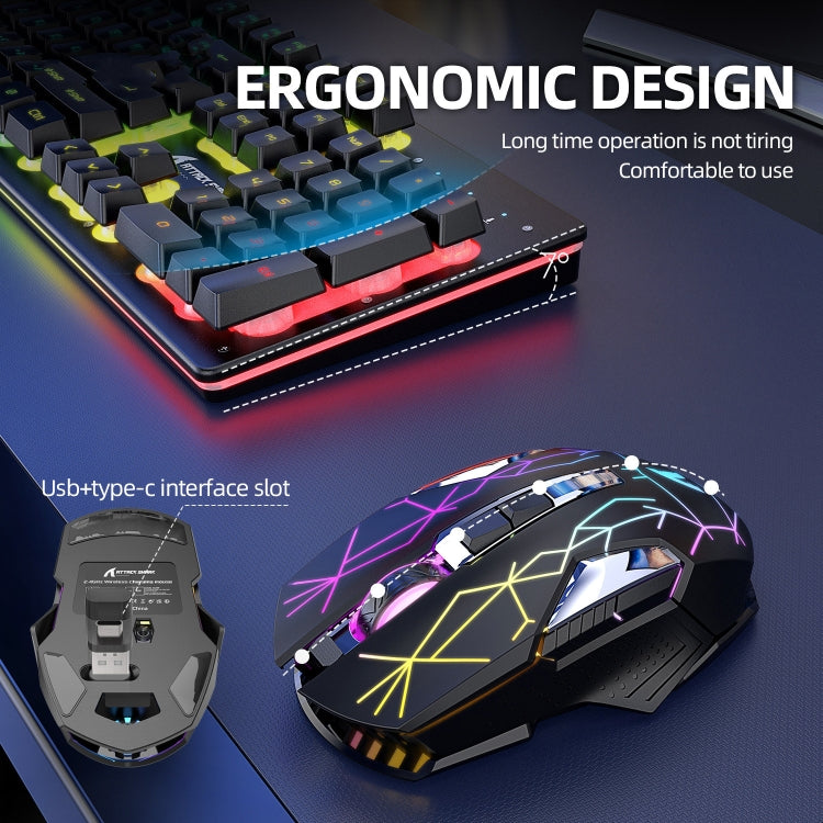 BowLift | Attack Shark T3RGB RGB Illuminated Wireless Keyboard and Mouse Set (Black)