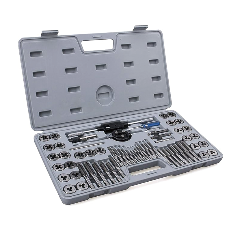 BowLift | Tap and Die Set, 60-Piece Metric and SAE Standard, Bearing Steel Taps and Dies, Essential Threading Tool for Cutting External Internal Threads, with Complete Accessories and Storage Case