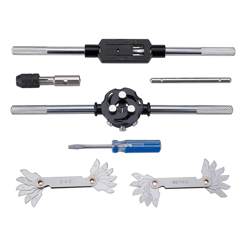 BowLift | Tap and Die Set, 60-Piece Metric and SAE Standard, Bearing Steel Taps and Dies, Essential Threading Tool for Cutting External Internal Threads, with Complete Accessories and Storage Case