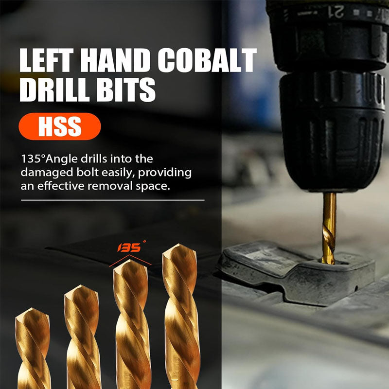BowLift | Tap Extractors 26Pcs Bolt Extractor Kit and Left Handed Drill Bit for Damaged Stripped Broken Lug Nut Bolt and Nut Remove with Hex Adapter