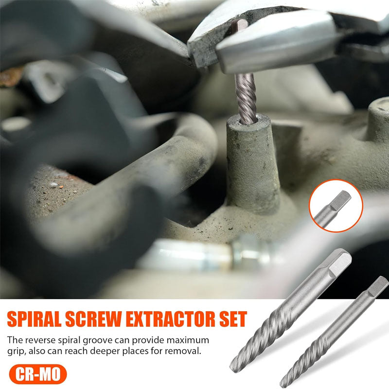 BowLift | Tap Extractors 26Pcs Bolt Extractor Kit and Left Handed Drill Bit for Damaged Stripped Broken Lug Nut Bolt and Nut Remove with Hex Adapter