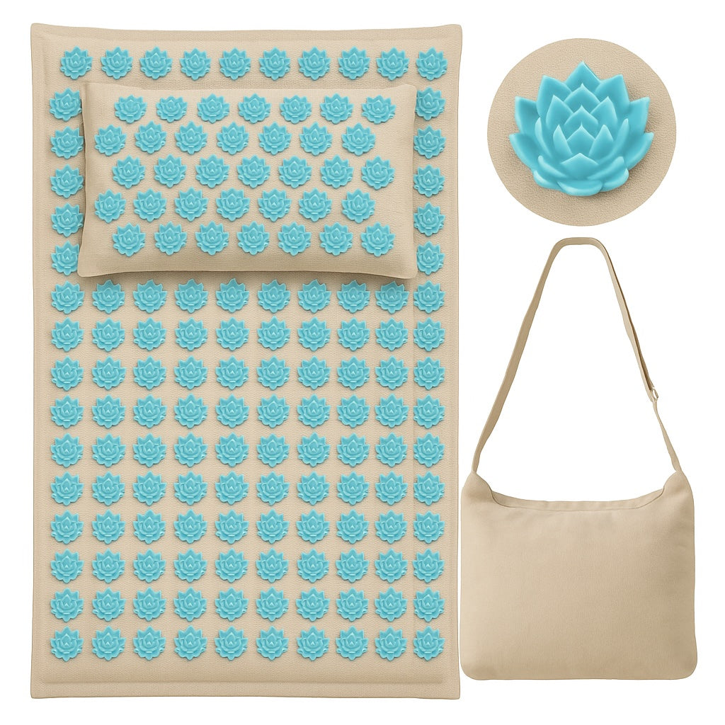 BowLift | Acupressure mat with Pillow and 5500 Pressure Points – The Florapress Relaxation Set