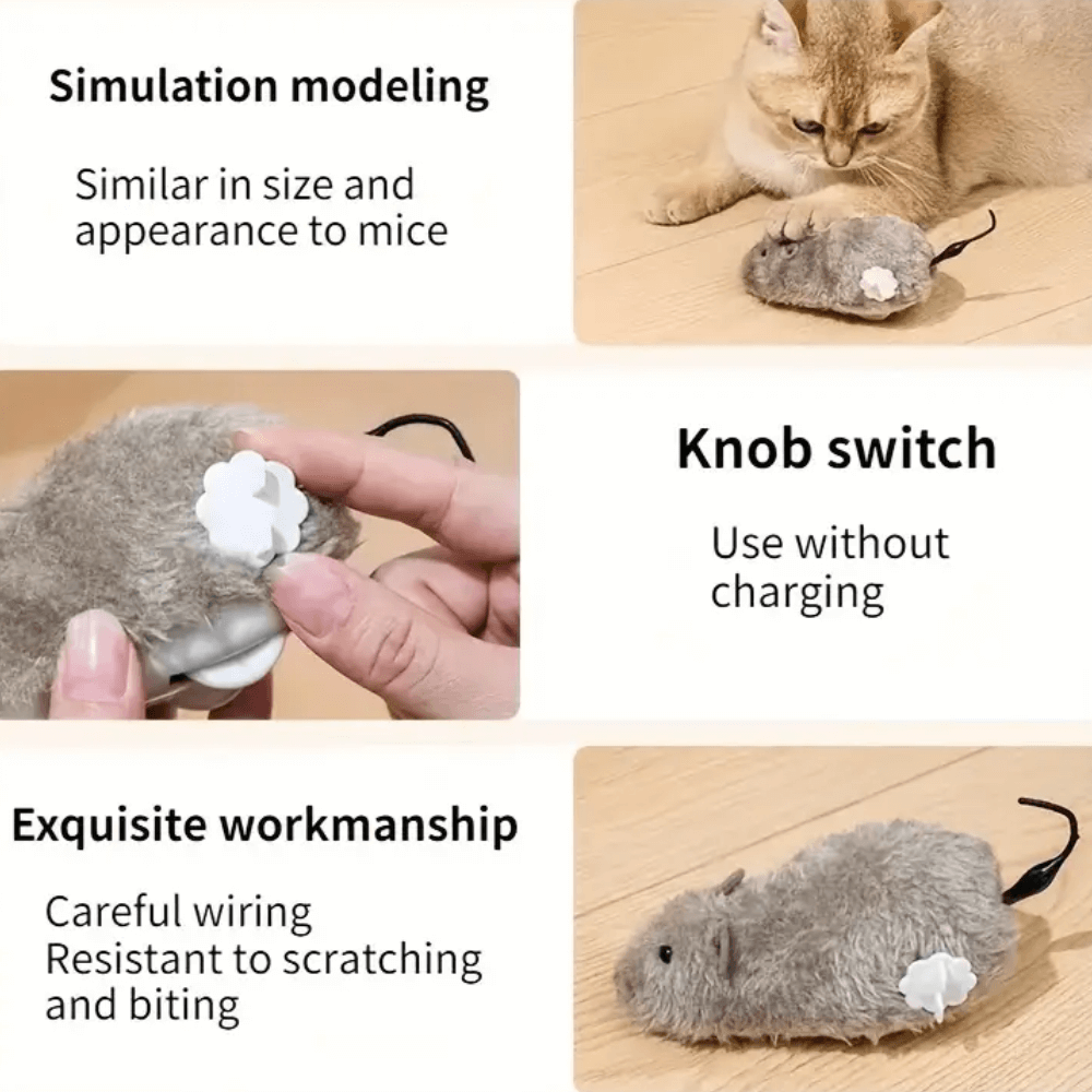 Wind-Up Interactive Cat Mouse Toy