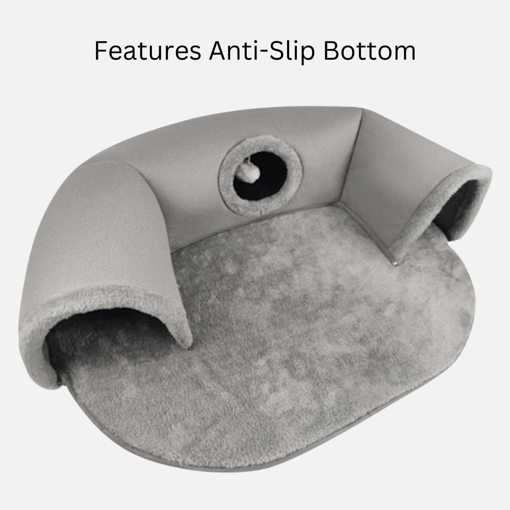 KittyPlay 3-in-1 Cat Tunnel Bed