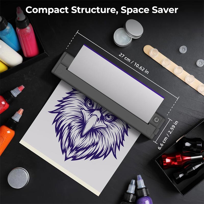 BowLift | Thermal Tattoo Printer A4 Size, Portable Mini Professional Tattoo Transfer Machine
