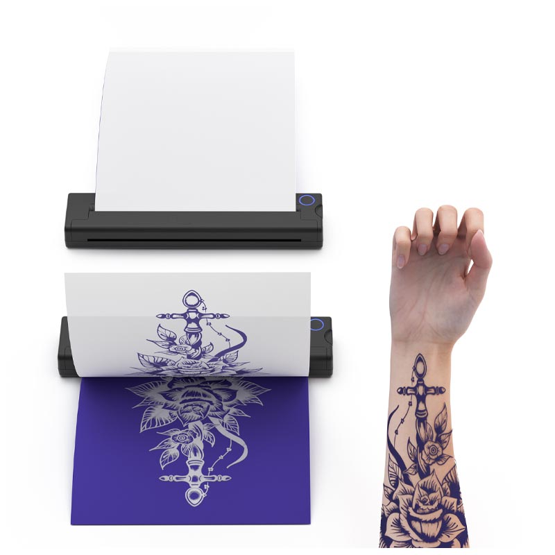 BowLift | Tattoo Thermal Printer Wireless USB Printer Thermal Inkless Portable A4 Bluetooth