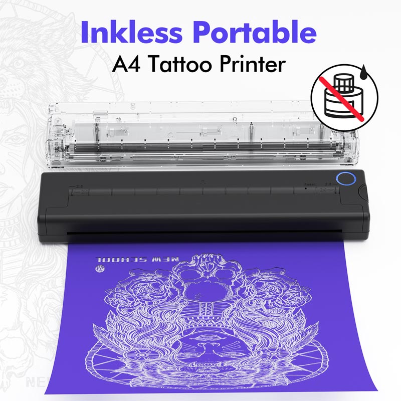 BowLift | Tattoo Thermal Printer Wireless USB Printer Thermal Inkless Portable A4 Bluetooth