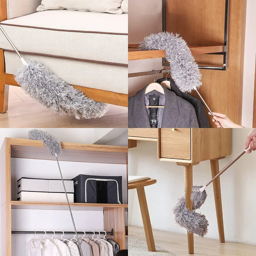BowLift | Telescopic Microfiber Dust Cloth – Washable & with Electrostatic Effect